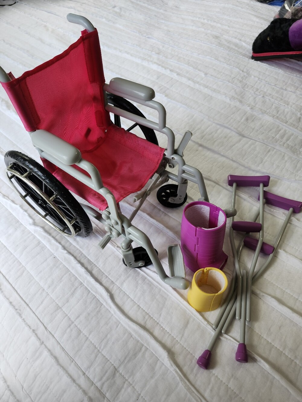 18" Doll American Girl My Life OG Accessories Wheelchair Crutches Toy Play Set